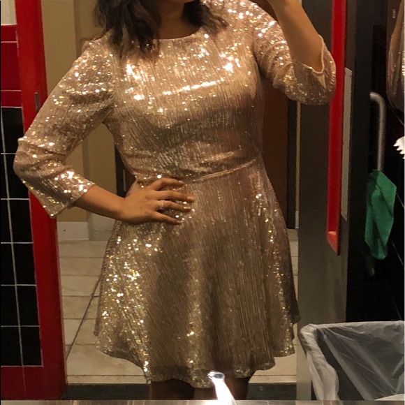 Jodi Kristopher Dresses & Skirts - Gold Sparkly Dress (Sequin) Jodi Kristopher Dresses & Skirts - Gold Sparkly Dress (Sequin)